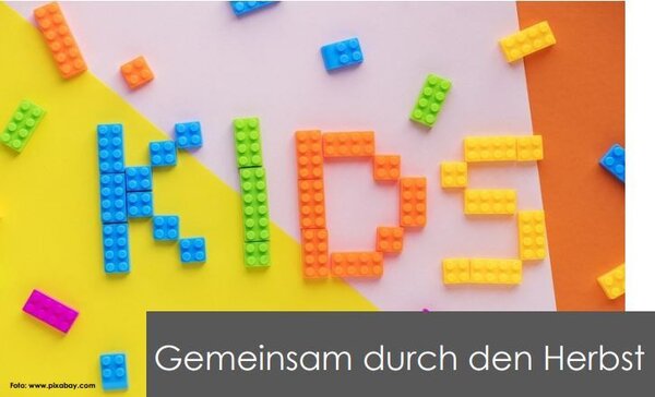 Bild vergr&ouml;&szlig;ern: Das Bild zeigt das Wort Kids aus Legosteinen.